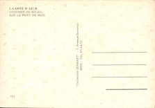 MODERN CARD Nice the Dimension Of Azure Sunset on the wearing of Nice