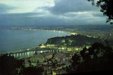 MODERN CARD night Nice Panorama Seen of the Alban Mount