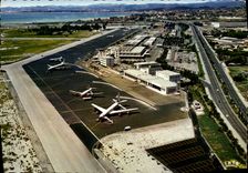 MODERN CARD Nice the Airport of Seen from Towards Cagnes and Antibes