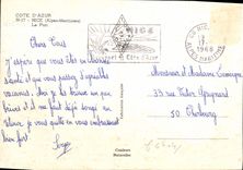 POSTAL MODERNA Niza el puerto dimensiona los barcos azules