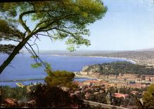 POSTAL MODERNA Niza vista de la cornisa