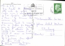 POSTAL MODERNA Niza vista de la cornisa