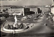 VINTAGE POSTCARD Nice the Massena Place and the luminous Fountain of God sun