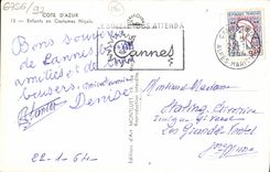 CPA Nice Le Cote D'Azur Enfants en Costumes Nicois Folklore 