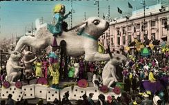 VINTAGE POSTCARD Carnival Of Nice Redoute White at the toys Pignataro Rabbit