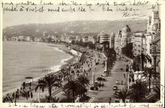 VINTAGE POSTCARD Nice hotels on the walk of English