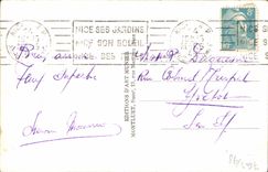 Paladar de la POSTAL de la VENDIMIA Niza del efecto mediterráneo de la noche