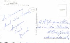 VINTAGE POSTCARD Nice a Street of the Old city