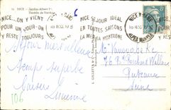 VINTAGE POSTCARD Nice Gardens Albert 1st Open-air theater