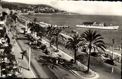 CPA Nice La Promenade Des Anglais Bateau