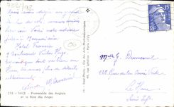 VINTAGE POSTCARD Nice Walk Of the English and bay of the angels