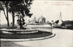 VINTAGE POSTCARD Nice the Public garden the Fountain Of the Tritons