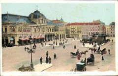 VINTAGE POSTCARD Nice municipal Casino and Massena place