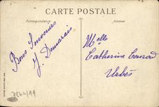 La POSTAL de la VENDIMIA que Niza el azul del corral tiene vuelo del aeroplano de Niza tiene Menton