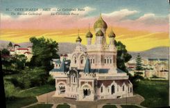 CPA Nice La Cathedrale Russe Russie Russia