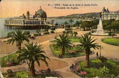 VINTAGE POSTCARD Nice Palate of the Pier and Public garden