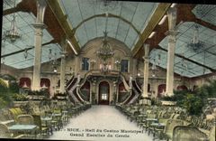 VINTAGE POSTCARD Nice Hall di Municipal Casino Large Staircase of the Circle