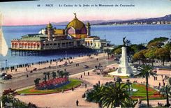CPA Nice Le Casino de la Jetee et le Monument du Centenaire