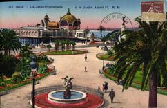 VINTAGE POSTCARD Nice Walk and the Garden Albert 1st