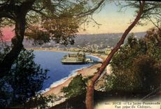 VINTAGE POSTCARD Nice the Pier Walk Seen from of the Castle