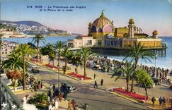 CPA Nice La Promenade Des Anglais et le Palais de la jetee