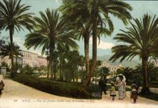 VINTAGE POSTCARD Nice Seen With the Public garden Towards the Casino