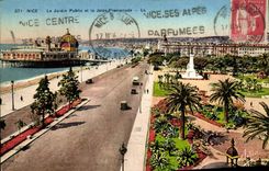 CPA Nice Le Jardin Public et la Jetee Promenade