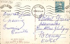 VINTAGE POSTCARD Nice Garden Albert L er and Municipal Casino