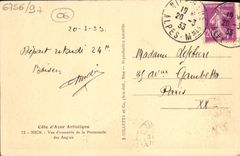 VINTAGE POSTCARD Overall picture Nice of the Walk of the English