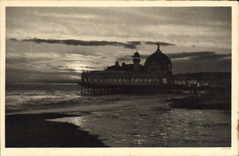POSTAL de la VENDIMIA Niza la caminata del embarcadero con el sol de la fijación