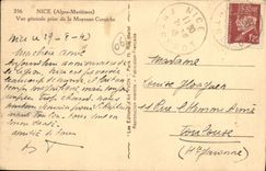 Opinión de la POSTAL de la VENDIMIA Niza tomada de la cornisa media