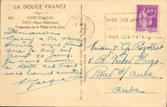 CPA Nice Crepuscule sur le Palais de la Jetee 