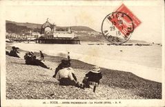 CPA Nice Jetee Promenade La Plage 