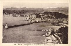 CPA Nice Vue prise du Mont Boron Entree du Port 