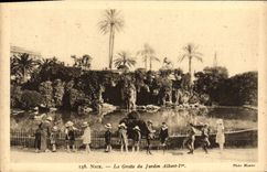 VINTAGE POSTCARD Nice the Cave of the Garden Albert 1st Children
