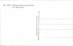 MODERN CARD Nice the Beach of the Quay of the United States and the Boron Mount