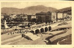 CPA Nice Les Jardins du Roi Albert 1er vus de la Jetee 