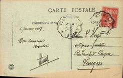 POSTAL de la VENDIMIA Niza vista del áloe del castillo en flores