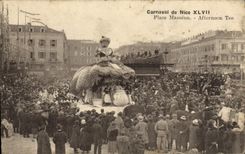 VINTAGE POSTCARD Carnaval of Nice XLVII Places Massena