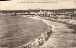 CPA Nice La Plage Promenade des Etats Unis 