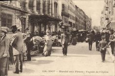 VINTAGE POSTCARD Nice Goes to the Flowers Frontage of the Opera