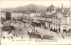 Lugares Massena de la POSTAL de la VENDIMIA Niza y el casino municipal