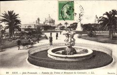 CPA Nice Jetee Promenade Fontaine des Tritons et Monument du Centenaire 