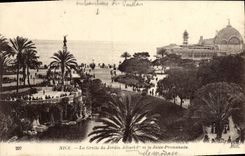 CPA Nice La Grotte du Jardin Albert 1er et la Jetee Promenade 