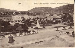 VINTAGE POSTCARD Nice New Gardens and Municipal Csino