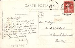 CPA Nice Vue entre les Palmiers prise de Sainte Helene 