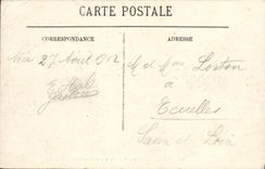 POSTAL de la VENDIMIA Niza la avenida de Massena y el casino municipal