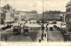 CPA Nice La Place Massena Tramway