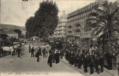 CPA Nice Place de la Gare 