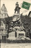 De la POSTAL de la VENDIMIA Niza estatua de Gambetta
